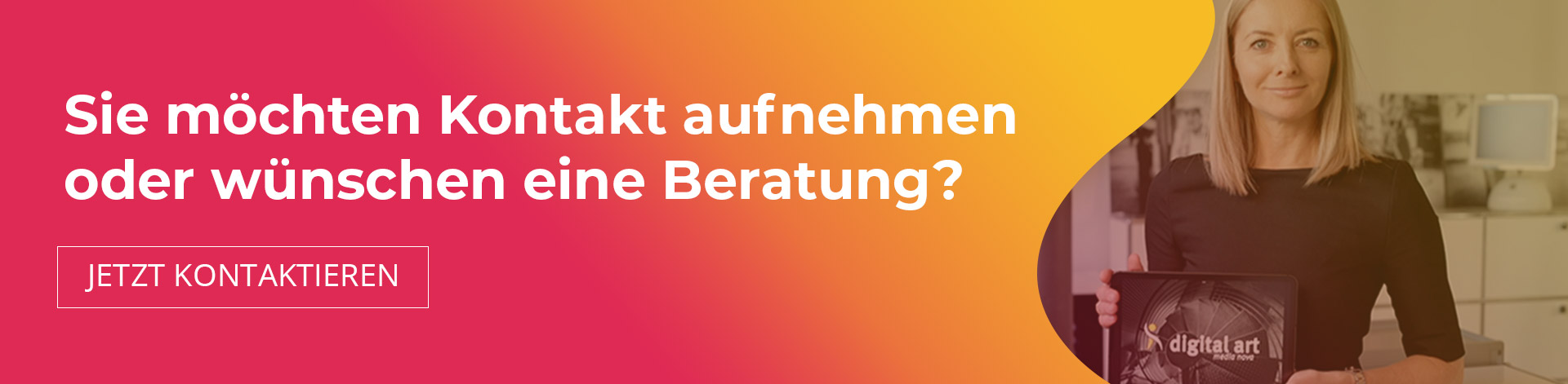 Banner mit dem Text Jetzt Anfragen - Wir sind Ihre Onlineshop Experten