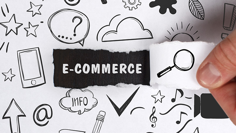 Icons zum Thema E-Commerce und Online-Handel