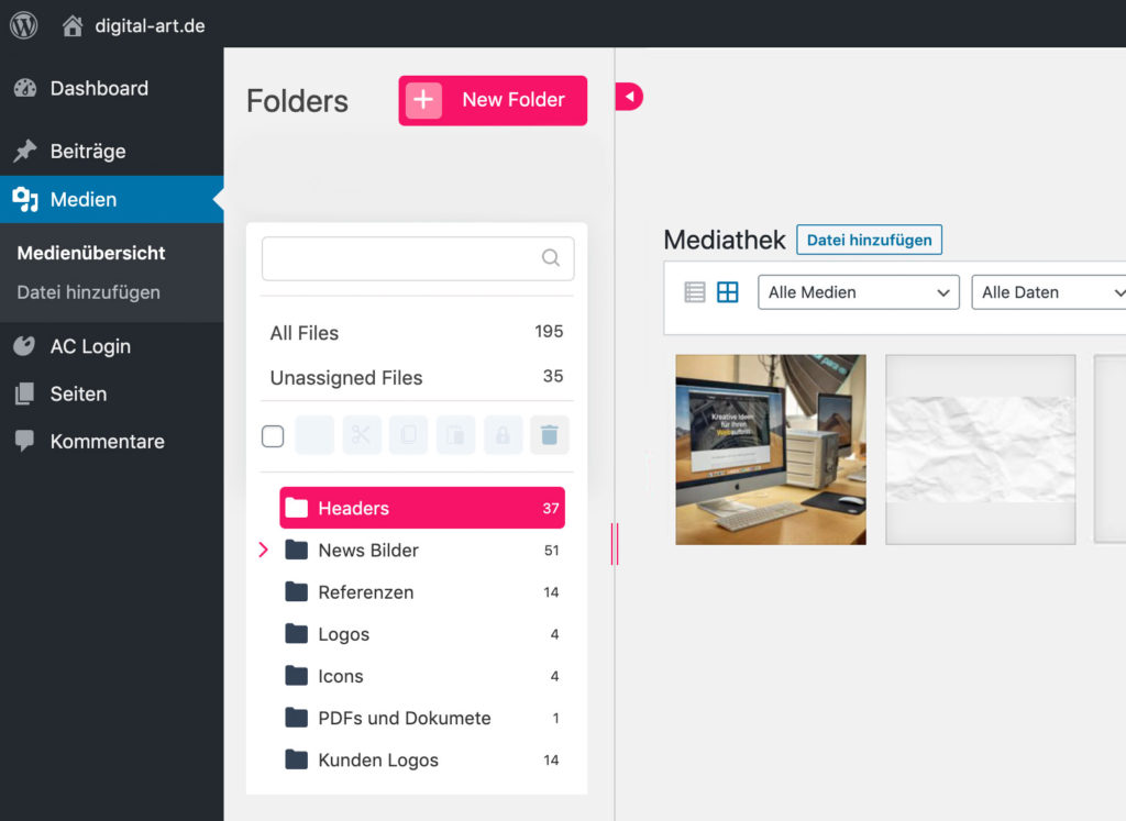 Wordpress Mediathek
